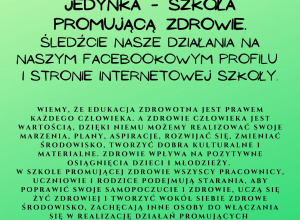 Jedynka - szkoła promująca zdrowie